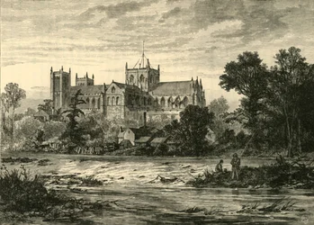 Ripon Minster, z południowego wschodu, 1898.