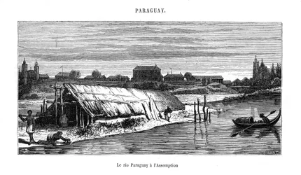 Rzeka Paragwaj, Ameryka Południowa, XIX w.