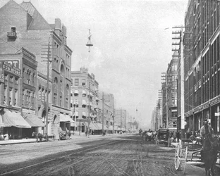 Riverside Avenue, Spokane, Waszyngton, USA, ok. 1900.