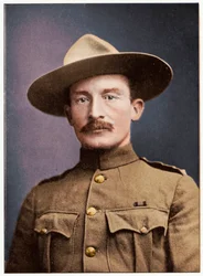 Robert Stephenson Smyth Baden-Powell, brytyjski żołnierz, ok. 1900 r.