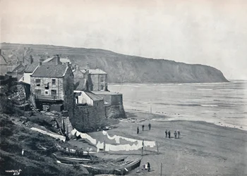 Robin Hoods Bay - Wieś i zatoka, 1895