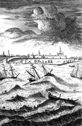 Robinson Crusoe rozbity w Yarmouth, c1719
