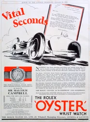 Reklama zegarka Rolex Oyster, 1931