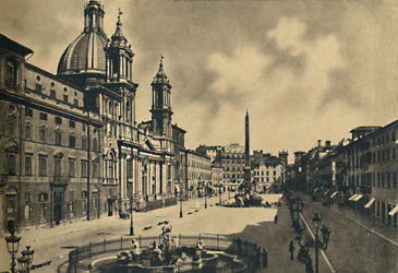Roma - Circo Agonale - Kościół św. Agnieszki - Fontains Berniniego, 1910