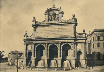 Roma - Fontanna wodociągu Pawła V, wzniesiona według projektów Fontany w 1612, 1910