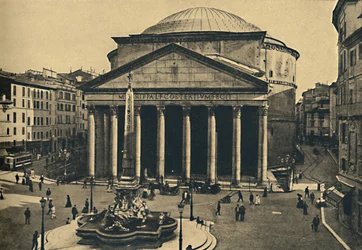 Roma - Panteon Agryppy i Fontanna Rotonda, 1910