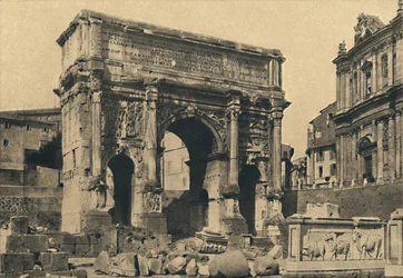 Roma - Forum Romanum - Łuk Septymiusza Sewera, 1910.