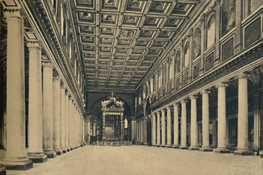 Rzym - S. Maria Maggiore. Główny statek, 1910.