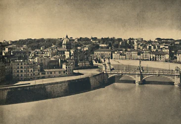 Roma - Widok nowego mostu Wiktora Emanuela, 1910