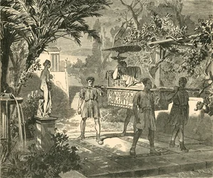 Scena z ogrodu rzymskiego, 1890 r.