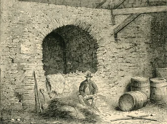 Mur rzymski na Wzgórzu Wieżowym, ok. 1872 r.