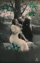 Romantyczna pocztówka, c1910