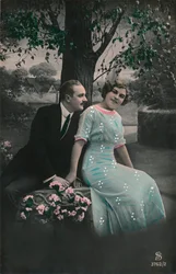 Romantyczna pocztówka, c1910