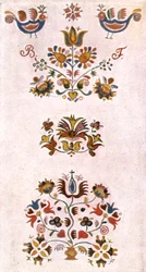 Malarstwo pokojowe, Morawy, Czechosłowacja, 1928.