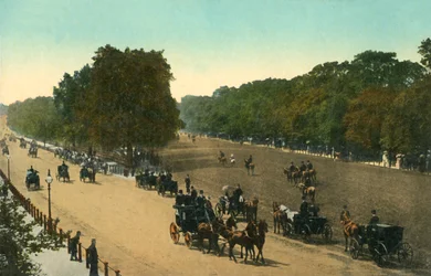 Rotten Row, Hyde Park, Londyn, ok. 1910.