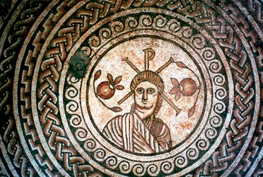 Roundel z rzymskiej willi, Maria, Dorset, IV wne