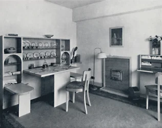 Rowley Gallery of Decorative Art Ltd - Połączona jadalnia z salonem otwarta, 1939
