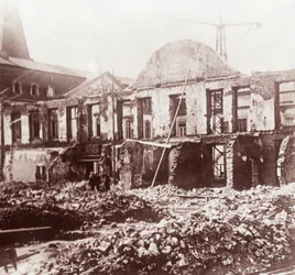 Ruiny, Louvain, Belgia, c1914-c1918