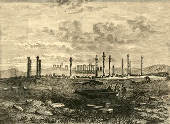 Ruiny w Persepolis, 1890.