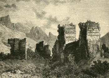 Ruiny murów Starego Miasta, Antiochia, 1890 r.