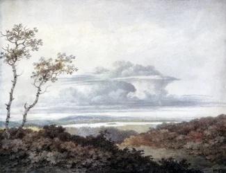 Studium krajobrazu wiejskiego i chmur, Luke Howard, marzec 1849
