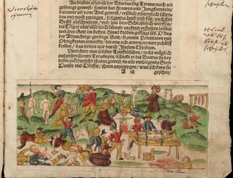Rosyjskie okrucieństwa w Inflantach w 1578 r. Ze zbioru przesłań Johanna Jakoba Wicka...