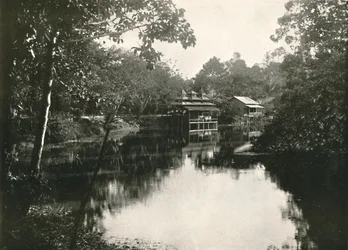 Sacred Horse Shoe Lake i Zayats, Wingaba, Rangun, 1900.