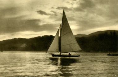 Żegluga po Wörthersee, Karyntia, Austria, ok. 1935.