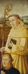 Św. Bernard z darczyńcą [awers], prawdopodobnie początek XX wieku.