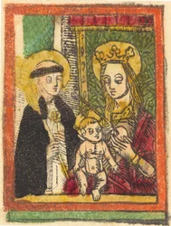Św. Bernard z Madonną z Dzieciątkiem, 14801500.