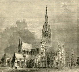 Katedra w Salisbury, 1890.