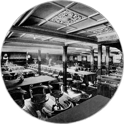 Salon parowca P&O SS India, 1901