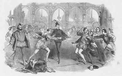 Scena z Fausta Spohrsa w Królewskiej Operze Włoskiej, 1852 r.
