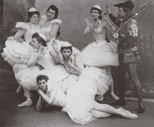 Scena z Baletowego Jeziora Łabędziego, Teatr Maryjski. 1895