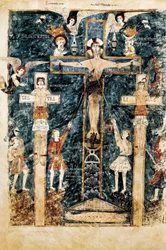 Scena Ukrzyżowania, miniatura, 976