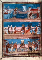 Sceny z życia św. Hieronima, z Biblii Karola Łysego, IX wiek