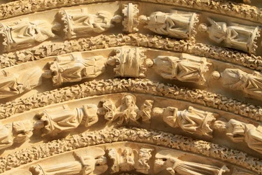 Rzeźby. Katedra św. Szczepana, Bourges, Francja