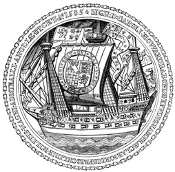 Pieczęć i autograf Lorda Admirała Karola, Lorda Howarda z Nottingham, 1585