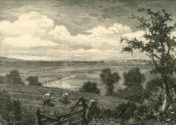 Sedgemoor od strony Middlezoy, 1898.