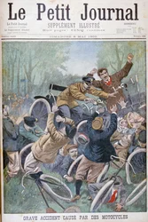 Poważny wypadek spowodowany przez rowery, Paryż, 1900