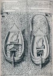 Statek strażacki z XVII wieku, c1660