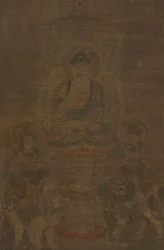 Triada Siakjamuniego: Budda z udziałem Mandziuśriego i Samantabhadry, 900.