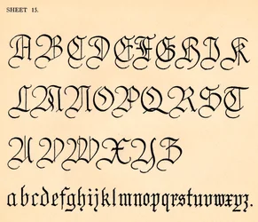 Arkusz 15, z teki alfabetów, 1929