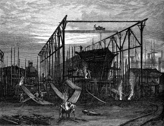 Stocznie nad rzeką Tyne, ok. 1880 r.