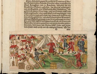 Oblężenie Reval przez Rosjan w 1578 r. Ze zbioru przesłań Johanna Jakoba Wicka...
