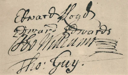 Podpis Edwarda Lloyda, 1692, 1928