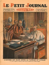Podpisanie porozumienia między Watykanem a Włochami, 1929.