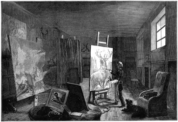 Sir Edwin Landseers 1802-1973 studio, Brighton, East Sussex, 1874
