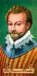 Sir Francis Drake, zaczerpnięty z serii kart z papierosami, 1935