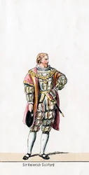 Sir Henry Guildford, projekt kostiumów do sztuki Szekspira, Henryk VIII, XIX w.